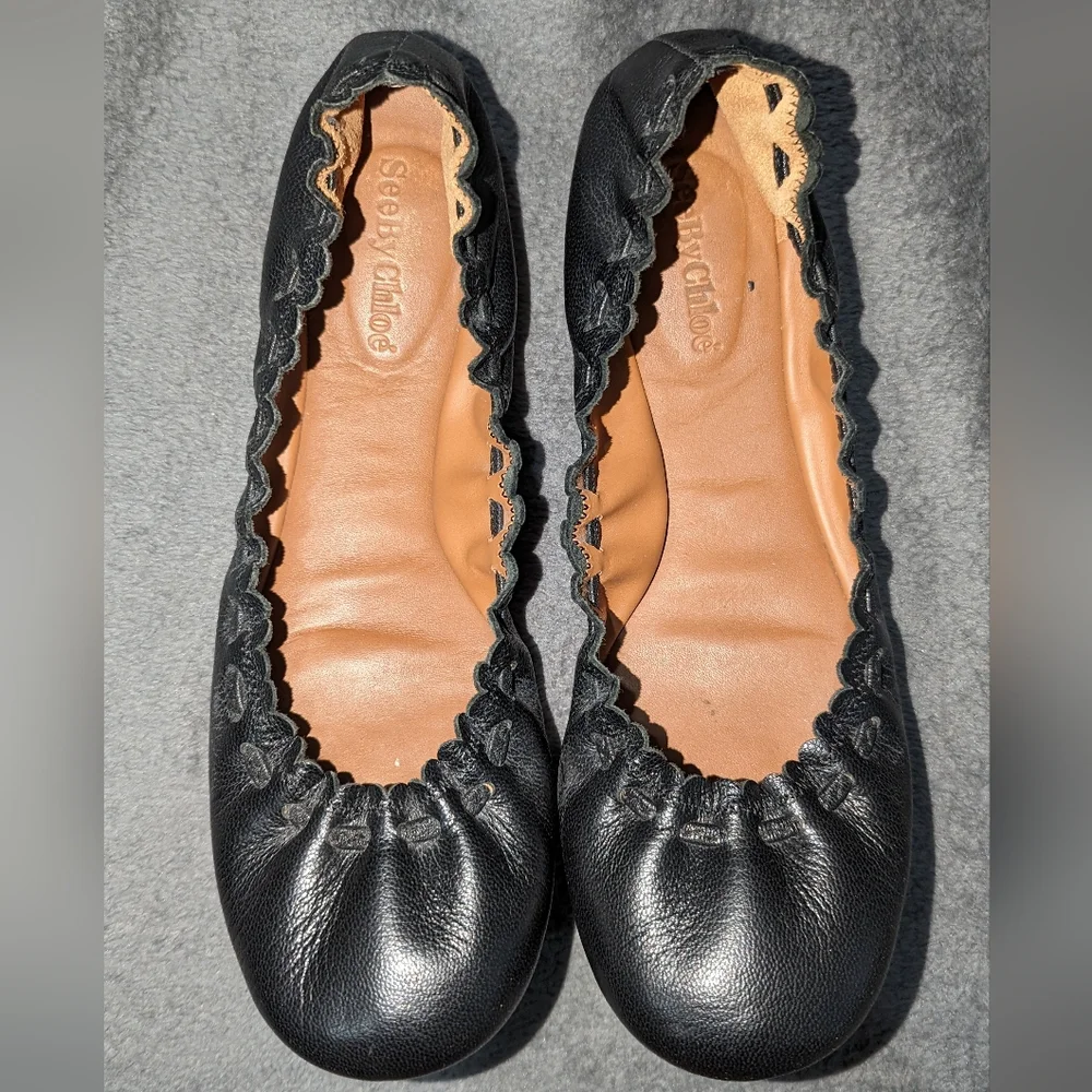SEE BY CHLOÉ Jane Ballerina Flats - Picture 1 of 8
